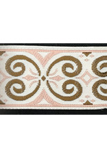 Cloakmakers.com Pictish Double Spirals - Pink and Brown - Garment Trim