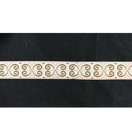 Cloakmakers.com Pictish Double Spirals - Pink and Brown - Garment Trim