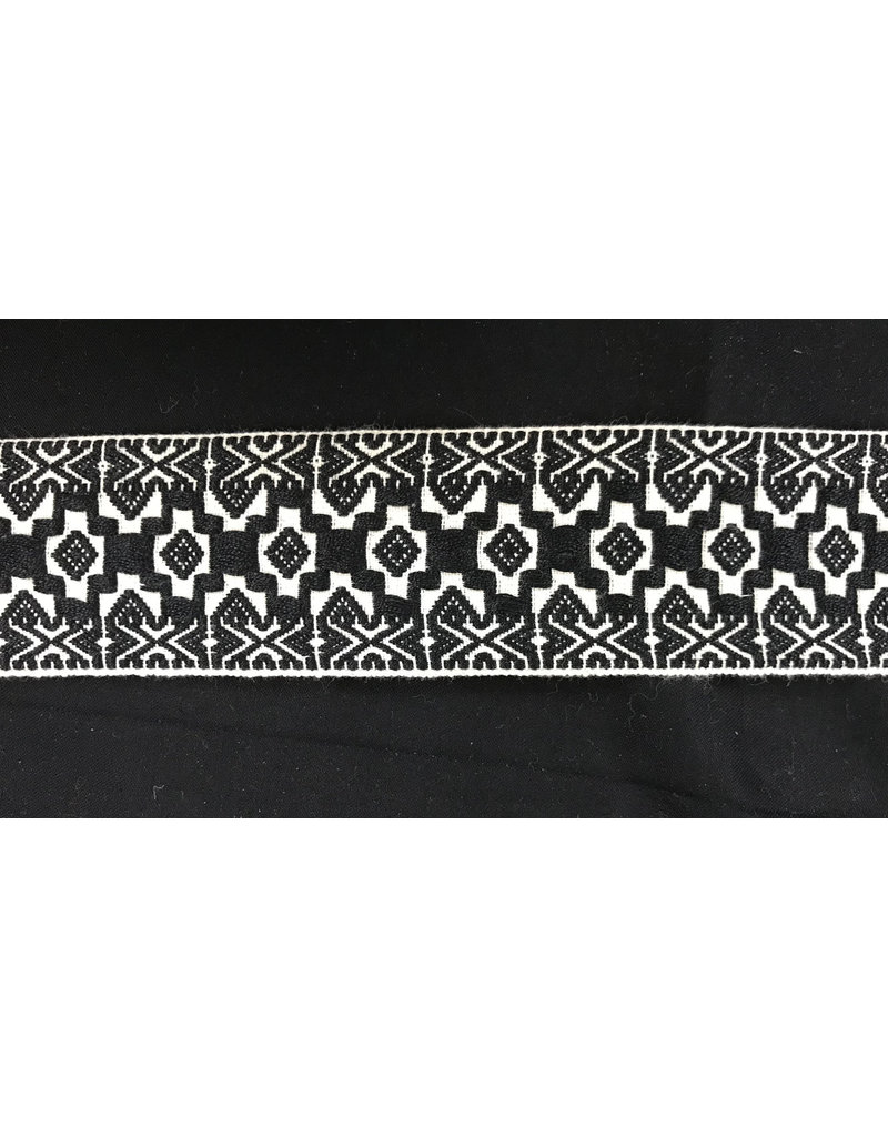 Cloakmakers.com Early Period Woven Trim - Blackwork Crosses