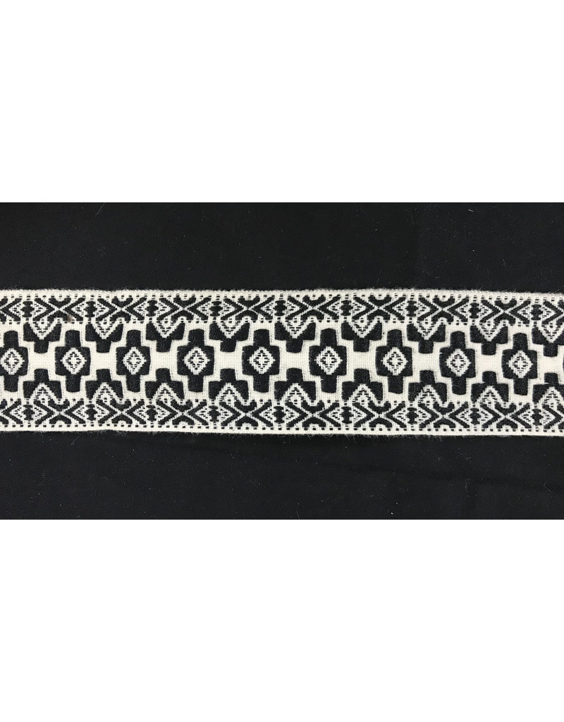 Cloakmakers.com Early Period Woven Trim - Blackwork Crosses