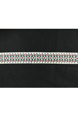 Cloakmakers.com Early Period Woven Trim - Burgundy and Green on White Cross