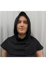 Cloakmakers.com H377 - Black Washable Cowl w/Pointed Hood