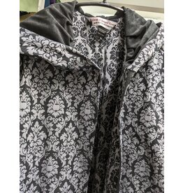 Cloakmakers.com J812 -  Washable Black and Grey Hooded Vest w/Pockets