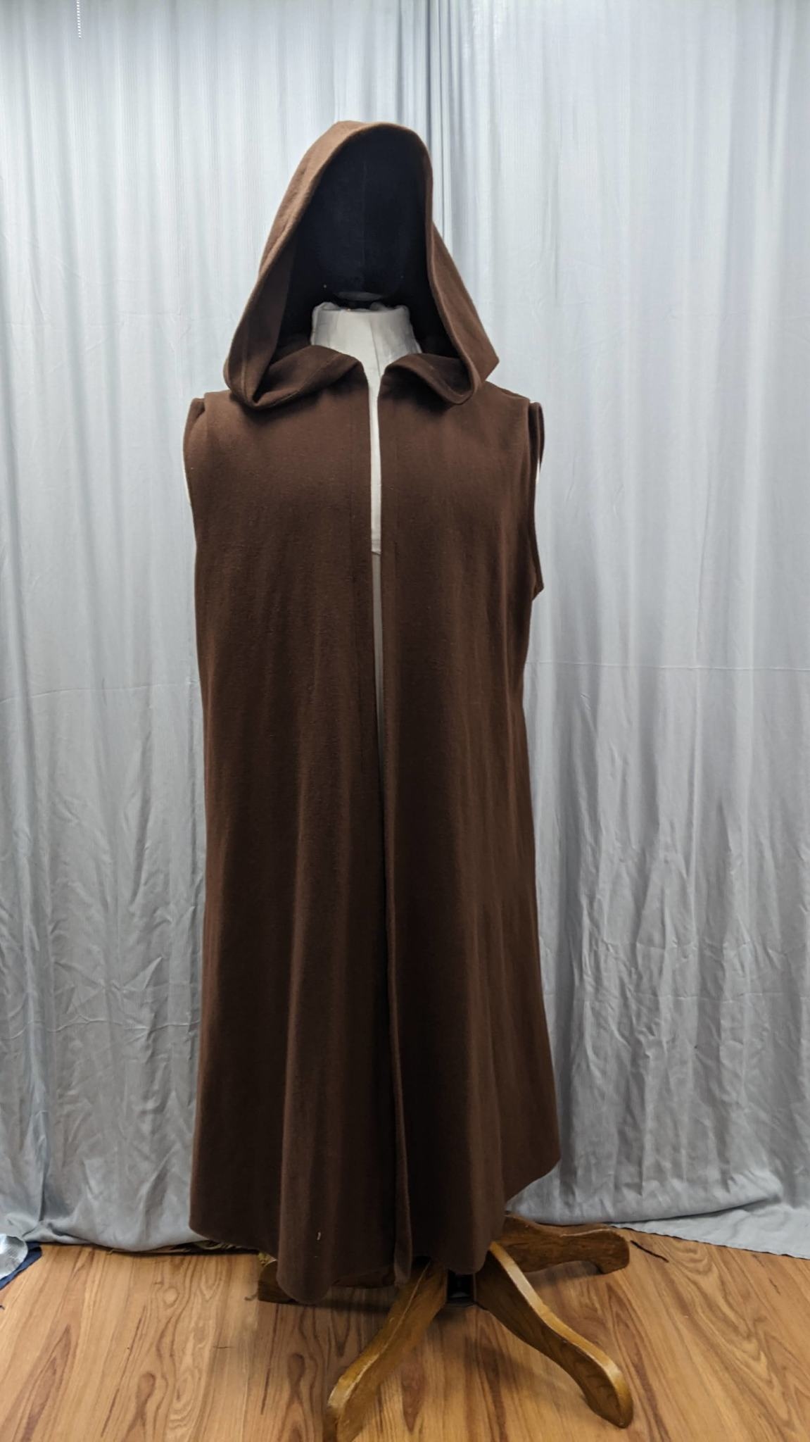R527 - Washable Extra Large Brown Jedi Vest w/Pockets - Cloak