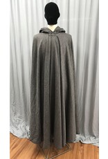 Cloakmakers.com 5018 - Black & White w/ Multicolor Threads, Burgundy Hood Lining