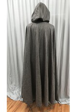 Cloakmakers.com 5018 - Black & White w/ Multicolor Threads, Burgundy Hood Lining