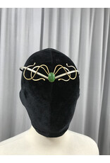 Cloakmakers.com Aurora Circlet with Green Catseye Oval Glass Stone