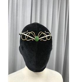 Cloakmakers.com Aurora Circlet with Green Catseye Oval Glass Stone