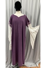Cloakmakers.com G1152 - Purple Gown w/Trim, White Drop Sleeves, & Pockets