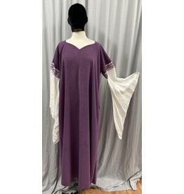 Cloakmakers.com G1152 - Purple Gown w/Trim, White Drop Sleeves, & Pockets