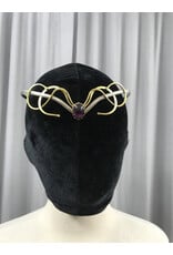 Cloakmakers.com Aurora Circlet - Purple Stone with Brass swirls