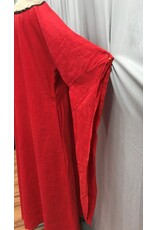 Cloakmakers.com G1165 Red Linen Gown w/ Dropped Sleeves, Tree of Life, Triquertra Cat Embroidery
