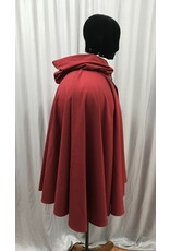 Cloakmakers.com 5024 Short Red Cloak w/ Red Velvet Hood Lining, Pockets
