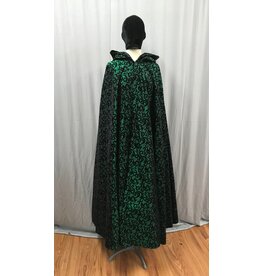 5035 Burgundy Taffeta Cloak w/ Black Velvet Hood Lining - Cloak & Dagger  Creations