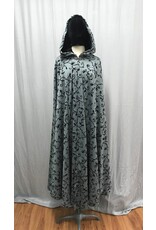 Cloakmakers.com 5043 - Grey Polyester Cloak w/ Black Velvet Hood Lining