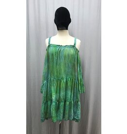Cloakmakers.com K500  Lush Green Hand Dyed Off-The-Shoulder Chemise