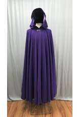 Cloakmakers.com 5053 - Purple Full Circle Cloak w/ Purple Velvet Hood Lining