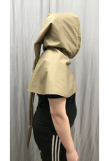Cloakmakers.com H395 - Light Brown Liripipe Hooded Cowl