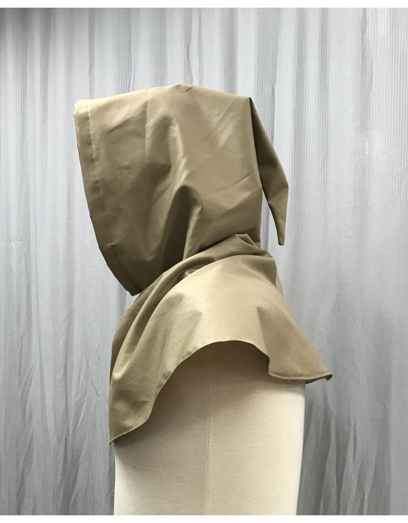 Cloakmakers.com H397 - Light Brown Hooded Cowl w/Pointed Hood