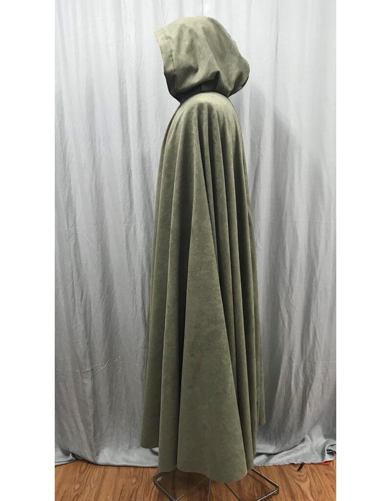 Cloakmakers.com 5061 - Taupe Cloak w/ Black Velvet Hood Lining