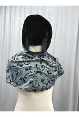 Cloakmakers.com H402 - Washable Grey Hooded Cowl w/ Swirls