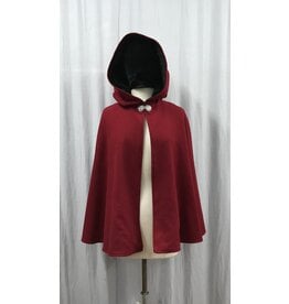 Cloakmakers.com 5073 - Washable Red Short Cloak w/Pockets