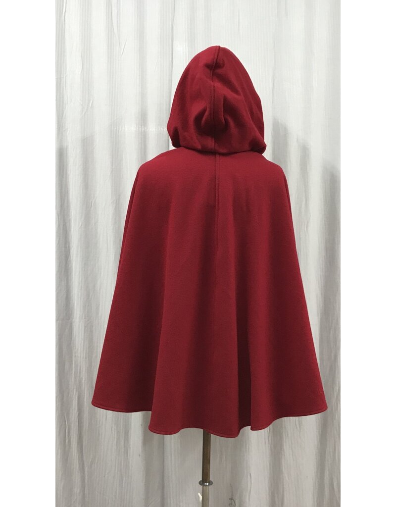 Cloakmakers.com 5073 - Washable Red Short Cloak w/Pockets
