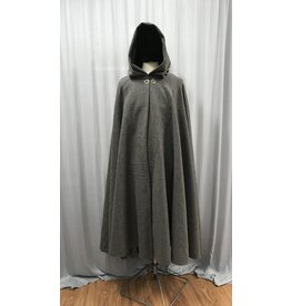 Cloak and Dagger Creations 5076 - 100% Wool Multi-Grey Cloak w/Pockets, Grey Hood Lining