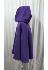 Cloakmakers.com 5091 - Purple Shaped Shoulder Cloak w/ Purple Crushed Velvet Hood Lining, Pockets