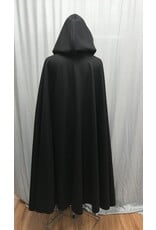 Cloakmakers.com 5097 - Black Cloak w/ Triple Medallion Clasp