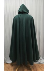Cloakmakers.com 5107 - Green Full Circle Cloak w/Velvet Hood Lining
