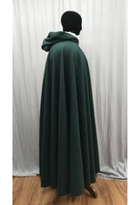 Cloakmakers.com 5107 - Green Full Circle Cloak w/Velvet Hood Lining