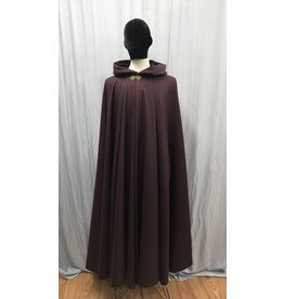 Cloakmakers.com 5108 - Burgundy Cloak w/Crushed Velvet Hood Lining