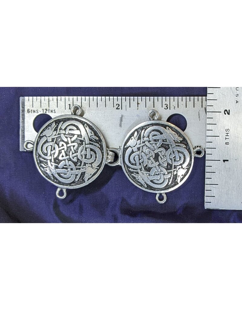 Cloakmakers.com Celtic Canines Cloak Clasp