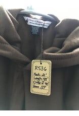 Cloakmakers.com R536 - Washable Brown Fleece Jedi Robe w/Pockets, Youth Sized