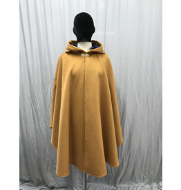 Cloakmakers.com 5117 - Mustard Yellow Shape Shoulder Commuter Cloak w/Pockets