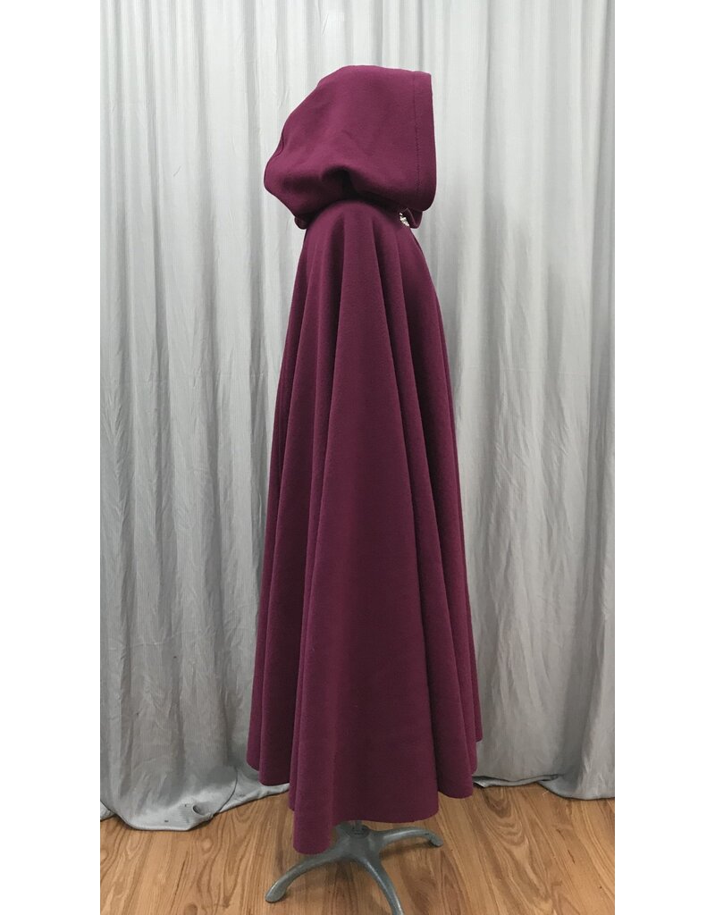 Cloakmakers.com 5116 - Washable Red Violet Woolen Cloak, Lined Hool