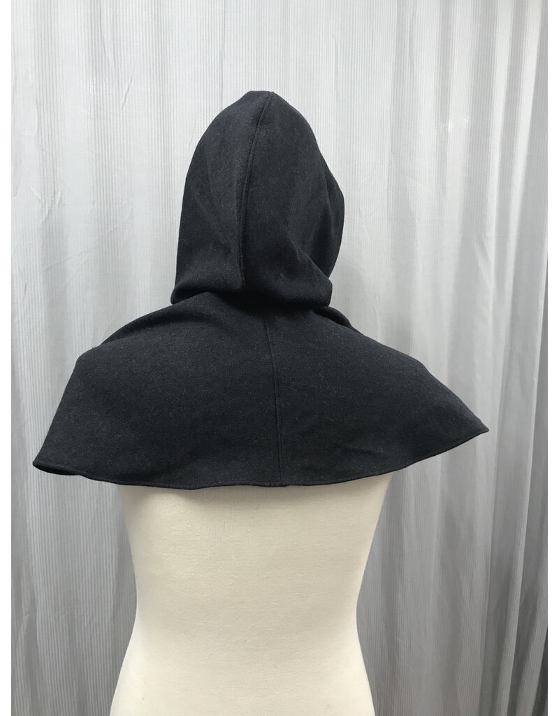 Cloakmakers.com H406 - Washable Charcoal Grey Hooded Cowl