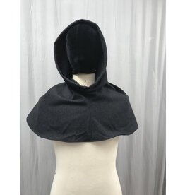 Cloakmakers.com H408 - Washable Dark Grey Hooded Forester Cowl