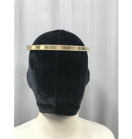 Cloakmakers.com Bordered Burnished Band Unisex Circlet - Gold Plated