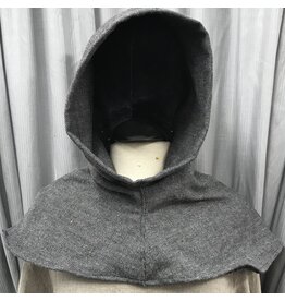 Cloak and Dagger Creations H412 - Washable Woolen Hooded Cowl - Black and White w/Bits of Color