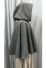 Cloakmakers.com 5129 - Washable Short Cloak w/ Black and White Broken Twill