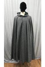Cloakmakers.com 5142 - Black and  White w/ Multicolor Threads, Lined Hood