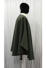 Cloakmakers.com 5144 - Green Hoodless Washable Ruana Cloak w/ Dragon Buttons