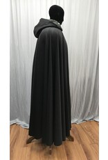 Cloakmakers.com 5146 - Charcoal Grey 100% Wool Long Cloak,w/Lined Hood