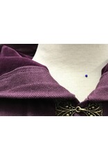 Cloakmakers.com 5044 - Mulberry Purple Washable Cloak w/ Purple Velvet Hood Lining, Swirl Trim