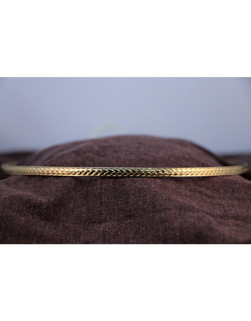 Cloakmakers.com Braided Wheat Band Circlet Unisex  - Gold Plated