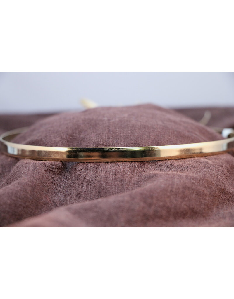 Cloakmakers.com Beveled Edge Band Circlet, Unisex, Gold Plated Brass