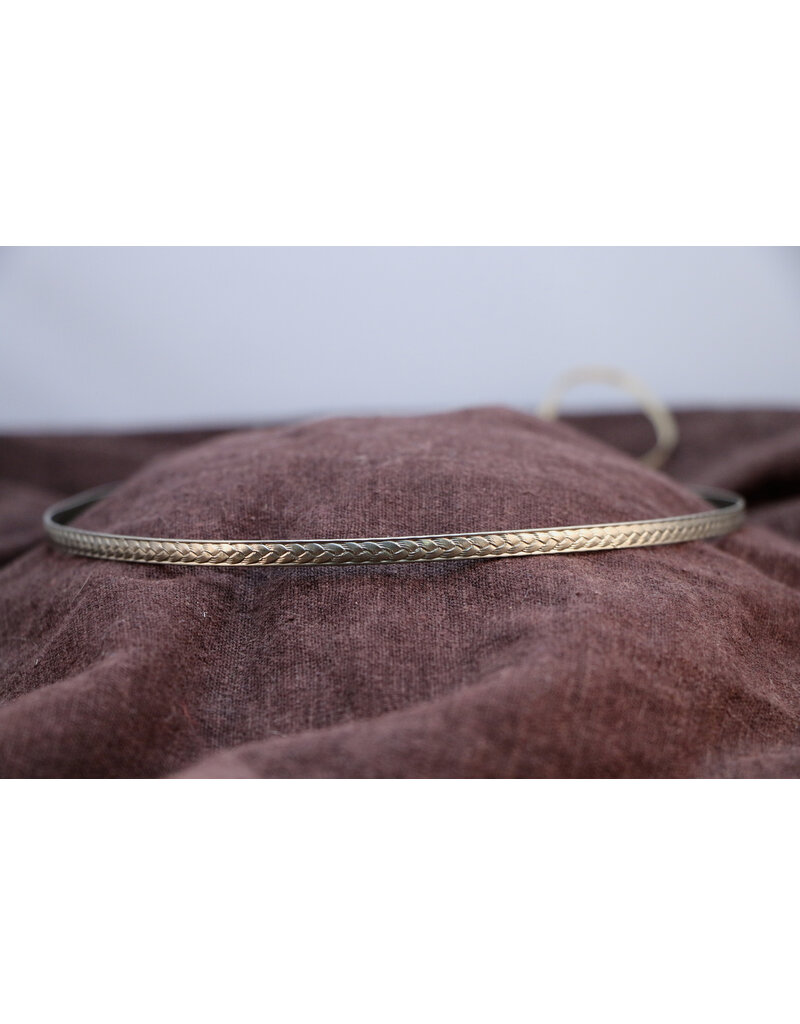 Cloakmakers.com Braided Wheat Band Circlet Unisex  - Nickle Silver