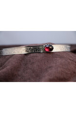Cloakmakers.com Purple Oval Glass Stone on Silvertone Plated Acanthus & Flowers Band - Unisex Circlet